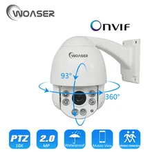 WOASER Mini 4” 10X Optical Zoom PTZ IP Camera Speed Dome Camera IP(SONY IMX322) Outdoor Waterproof 5.1-51MM Lens ONVIF CCTV Cam