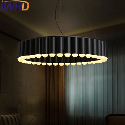 Iwhd hierro lampara LED Lámparas colgantes moda moderna 39 calabaza cabezas lámpara colgante creativo dormitorio cocina iluminacion Iluminación