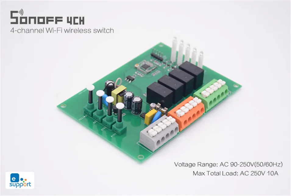 Sonoff Wifi умный переключатель 1CH/2CH/4CH R2 DIY Переключатель беспроводной домашней автоматизации таймер 220 В пульт дистанционного управления по телефону