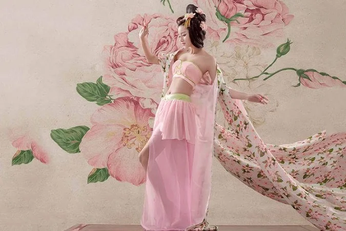 Зан Хуа розовые пикантные hanfu костюм для Для женщин для фотографии - Цвет: Costume 165cmH