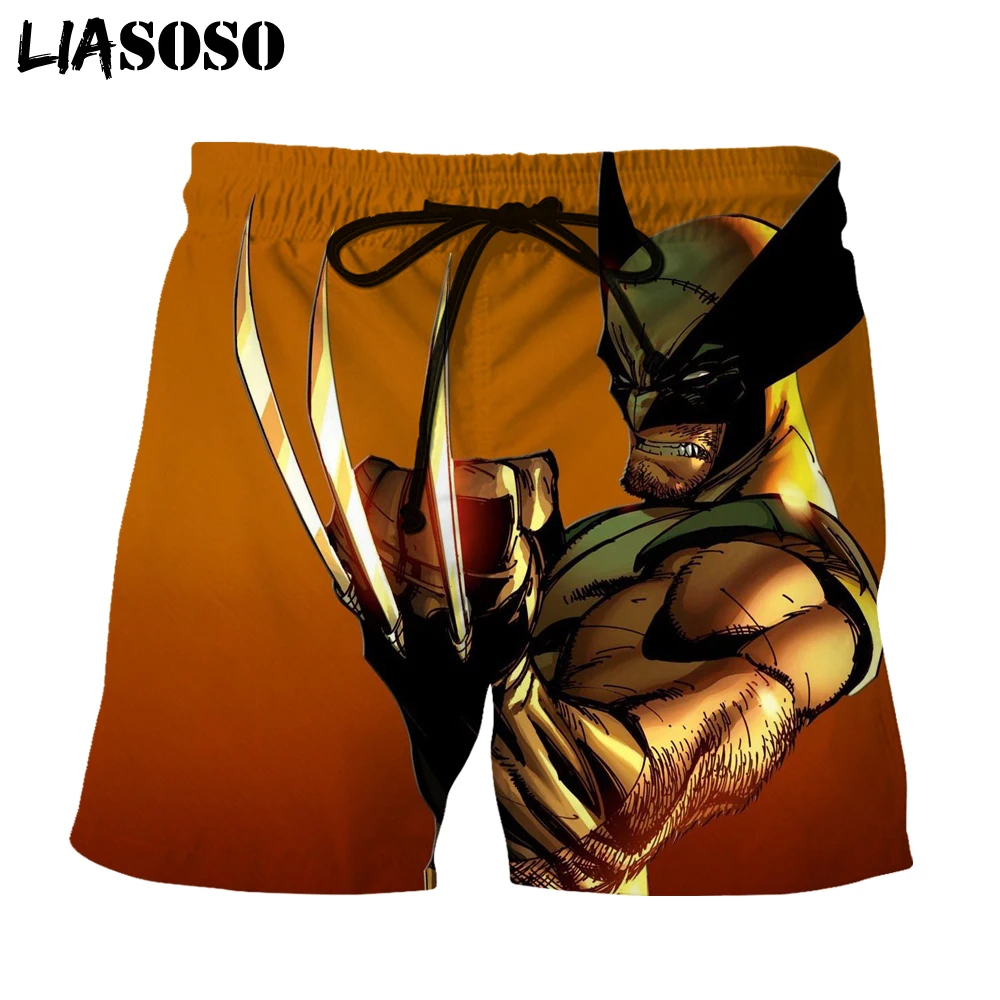 LIASOSO X men Wolveriner logan Maglietta Delle Donne Estate Stampato Supereroe Manica Corta Tees 3d shorts LO28|Шорты| |