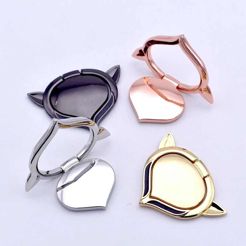 Fimilef Cute Fox Finger Ring Phone Holder For iPhone Samsung HUAWEI 180 Degree Circle Holder for Magnet Mount Smartphone Stand