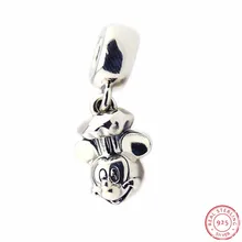 Desney Chef майки мыши Подвеска Шарм бусины для женщин Jewelry DIY Fit PANDORA талисманы Серебро 925 Лидер продаж FL458