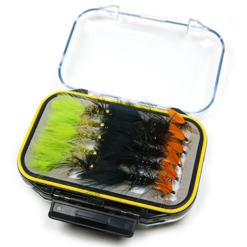 [32pcs/Set] Fly Flies Box Bead Head Wooly Bugger Streamer Fly Trout Fishing Lure Baits in