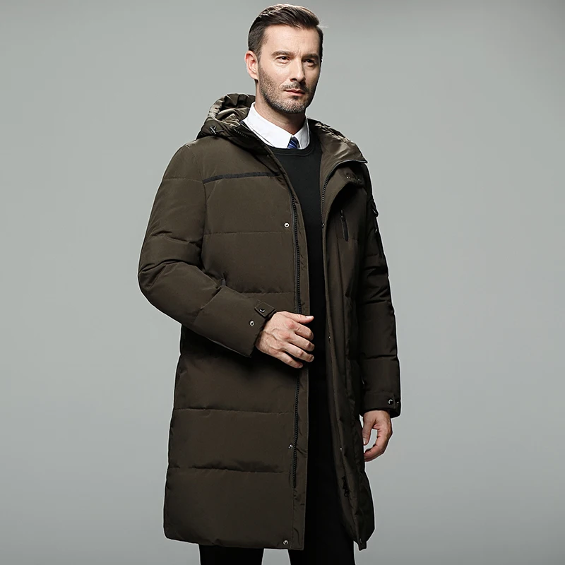 

Russia winter jacket for men casual business long coat men windbreaker thick men's down jacket doudoune homme male oversize 5XL