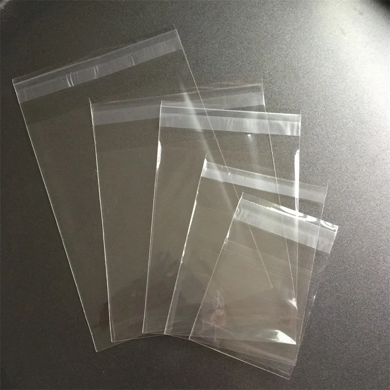 Sachets Plastiques Transparents Auto-Adhésifs 21x21 Cm - Lot De 100 Pochettes Plates Pour Protection Et Stockage