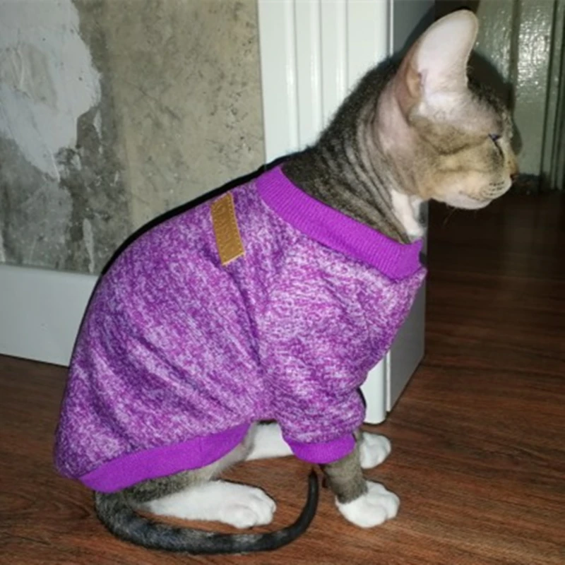 Теплая одежда для кошек зимняя одежда для домашних животных для кошек модные наряды Пальто мягкий свитер толстовка с капюшоном кролик животные весенние товары для домашних животных 1b44