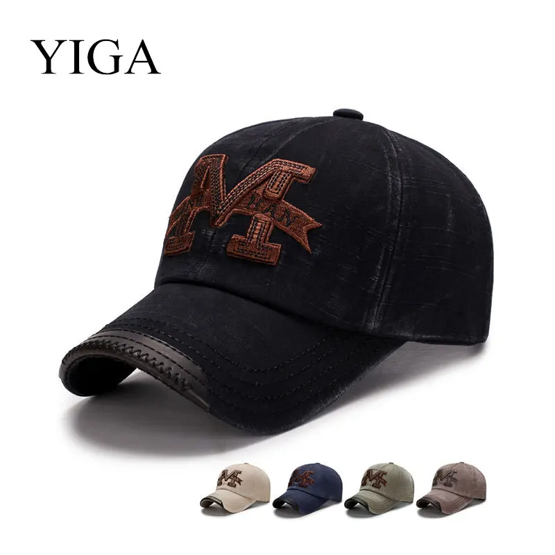 YIGA 2018 New Fashion Washed Hats Casual Old Baseball Cap Outdoor Embroidered Visor for Man Women wholesale | Аксессуары для