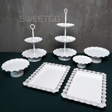 SWEETGO Высокое качество торт стенд набор 7 шт. помадка торт инструменты десертный стол свадьба Вечеринка события поставщик сладкий стол