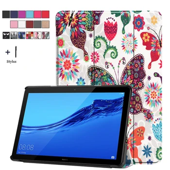 

Magnet Flip Case For Huawei MediaPad T5 10 AGS2-W09 AGS2-L09 10.1'' Cover AGS2-L03 AGS2-W19 Back Stand Capa Fundas+Stylus