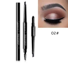 Водонепроницаемый многофункциональный автоматический пигмент для бровей Макияж набор красоты макияж стойкий пигмент кофе коричневый карандаш для бровей