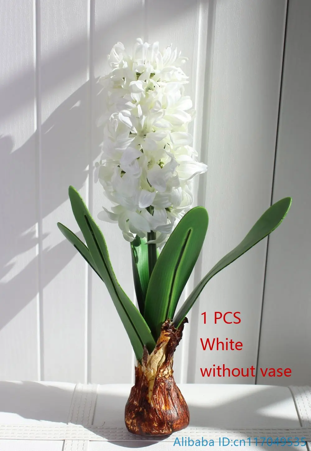 1 шт. искусственный цветок гиацинт с лампой для украшения дома и сада F367 - Цвет: White without vase