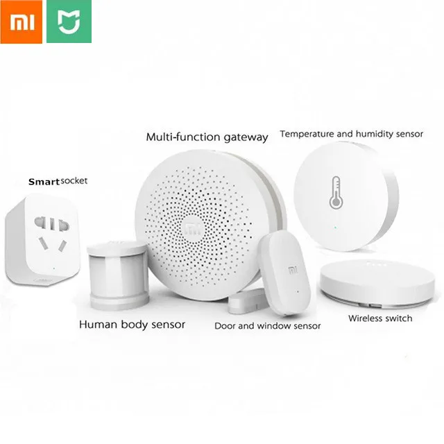 

Original Xiaomi Smart Home Kit Gateway Door Window Sensor Human Body Sensor Wireless Switch Humidity Sensor Intelligent Set