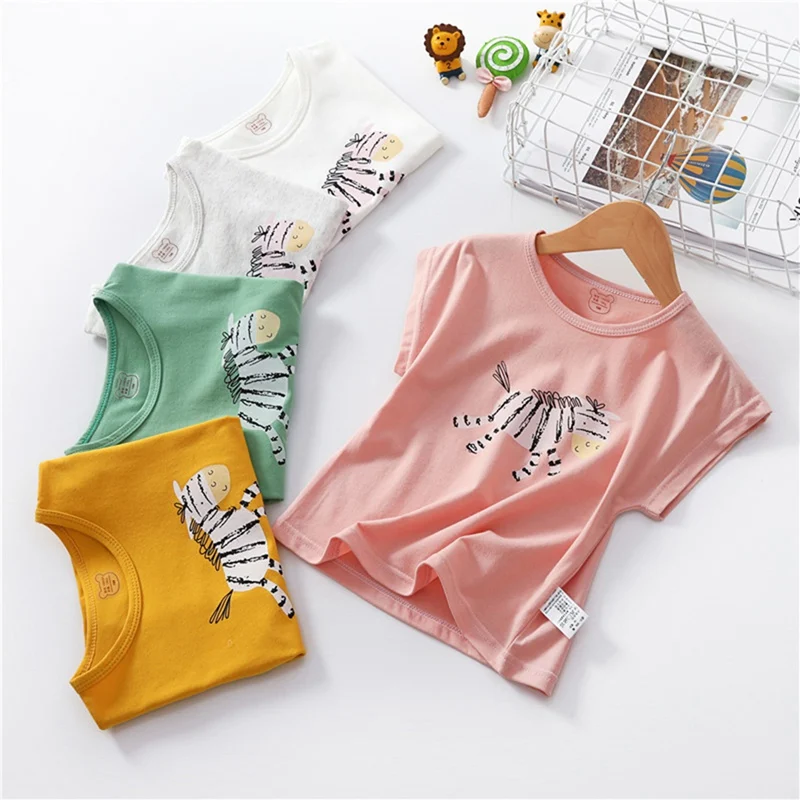 Летние рубашки для мальчиков; хлопковые детские футболки; топы для девочек; детская блузка с короткими рукавами; футболки для малышей;