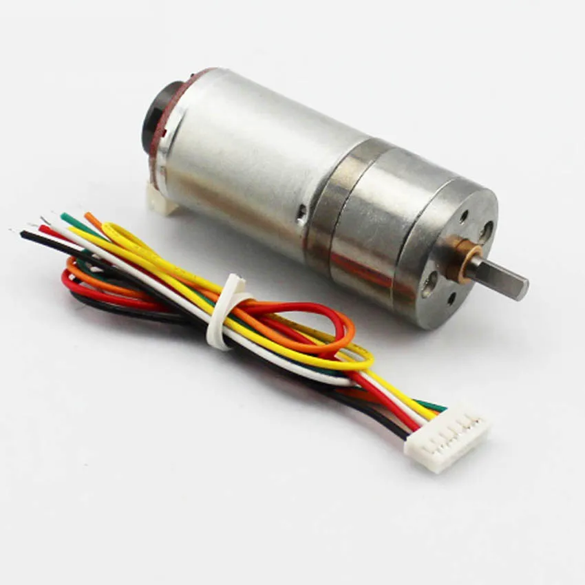 

25GA370 DC Geared Motor with Encoder Geared Motor, Speed Disc Large Power High Torque Motor, Balance Car Special Motor