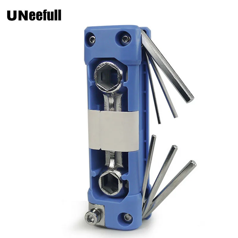 

UNeefull 14 in1 portable bicycle repair tool, multi-function combination tool hex wrench,screwdriver tire repair chain hook tool