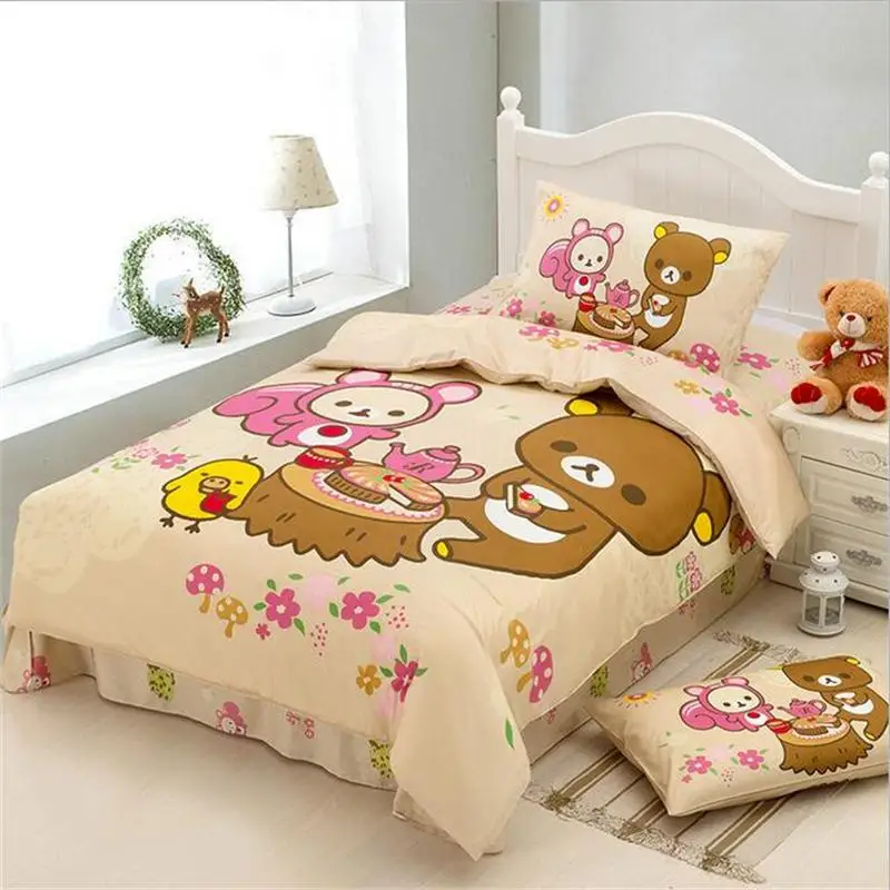 font b Japanese b font Cartoon font b Kawaii b font Bear Rilakkuma Bedding Set