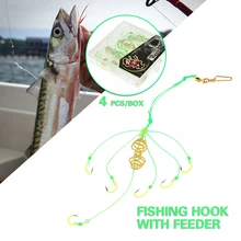 4 шт. рыболовные крючки подставка для кормушки рыболовный крючок Карп Рыболовная Приманка клетка-ловушка Корзина Рыболовная упаковка колючая