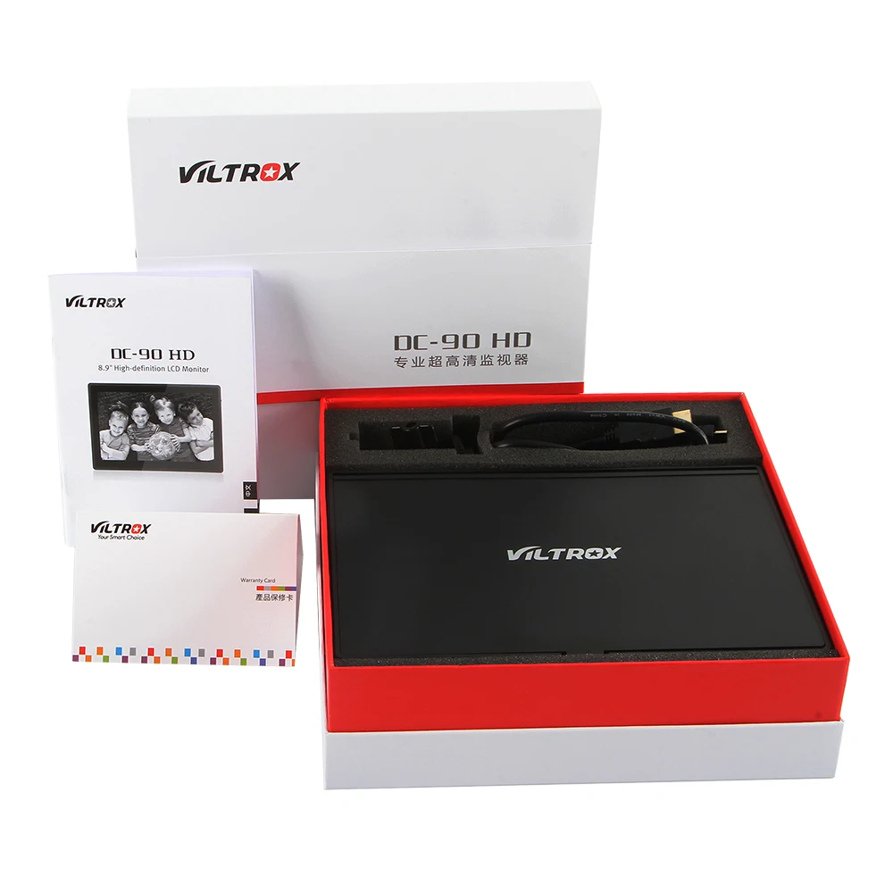 Видеомонитор Viltrox с супер большим ЖК дисплеем 8 9 дюйма HD HDMI AV аккумулятором и