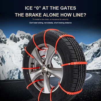 

10pcs Universal Car Snow Chains for Truck SUV Anti-Skid Non-slipping Chains Emergency Winter Driving Fit for tire size175-265
