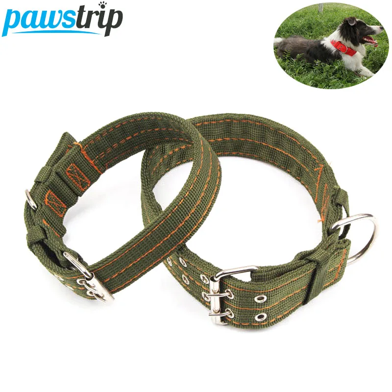 

3 Size Strong Pet Large Dog Collar Nylon Adjustable Labrador Pitbull Dog Collars Lead For Big Dogs