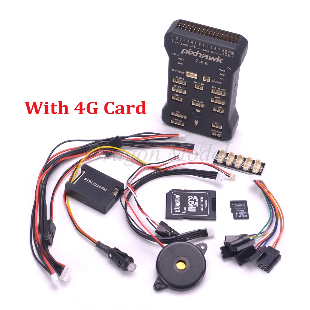 

Pixhawk PX4 Autopilot PIX 2.4.8 32 Bit Flight Controller with Safety Switch and Buzzer / 4GB Card / PPM / I2C for S500 F450