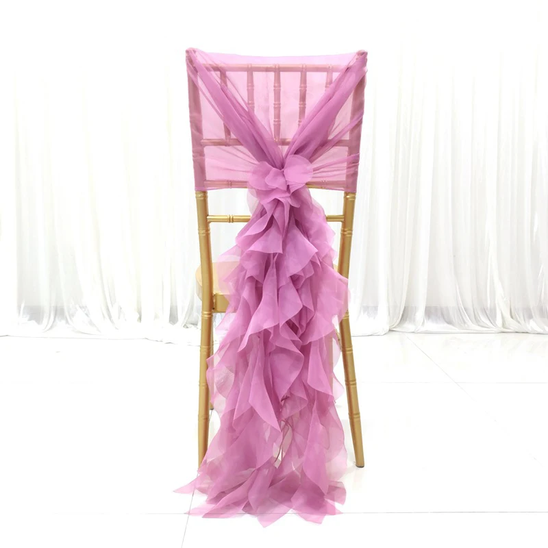 

Gauze Chair Back Sash Chair Organza Decor Band for Wedding Banquet LBShipping