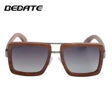 BEDATE Playa gafas de Sol de Los Hombres Retro gafas de Sol de La Vendimia Caja De Madera de la Playa gafas de Sol de Conducción gafas De Sol Mujer Hombre A017
