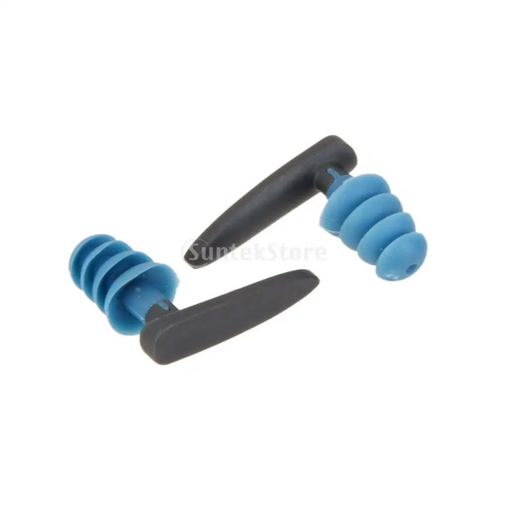 2 Pairs Unisex Adult Children Waterproof Soft Flexible Swimming Ear Plug Water Protection Earplugs w/ Case Sea Summer Gear Tool