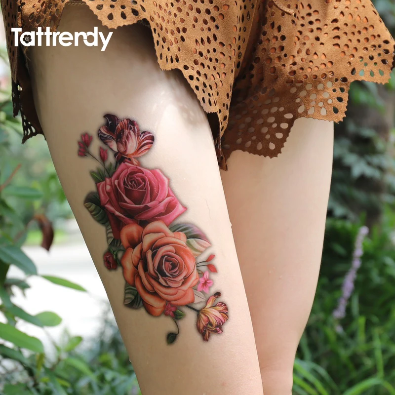 1 Stuck Indische Arabische Gefalschte Temporare Tattoos Aufkleber 3d Rose Blumen Arm Schulter Tattoo Wasserdicht Fur Frauen Grosse Auf Korper Hb665 Tattoos Watch Tattoo Salontattoos Professional Aliexpress