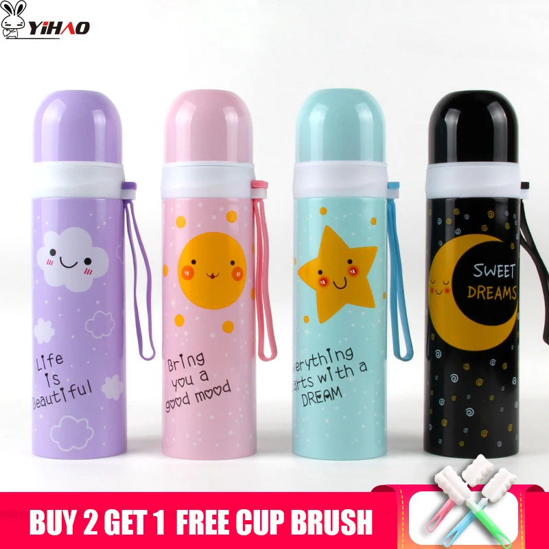

YIHAO 500ml Double Wall New Bullet Stainless Steel Vacuum Flasks Thermoses Cup Star Mug Portable Thermal Vacuum Flasks Cup