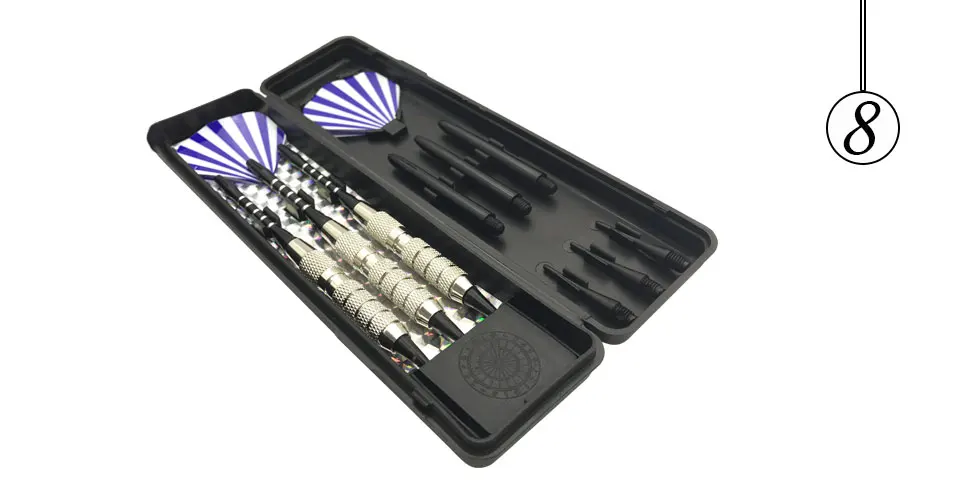 Easytoday 3Pcsset Electronic Dart 18g Soft Tip Dart Profession Throwing Competition supplies Aluminum Alloy Dart Shafts Box Flight (8)