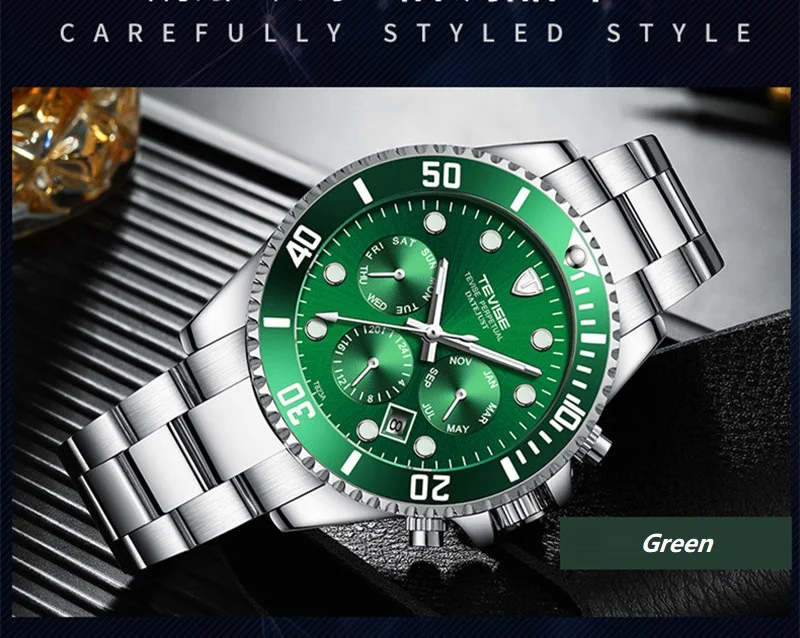 aço inoxidável à prova dwaterproof água militar relogio masculino