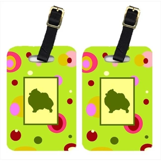 Carolines Treasures CK1145BT Pair Of 2 Pomeranian Luggage Tags