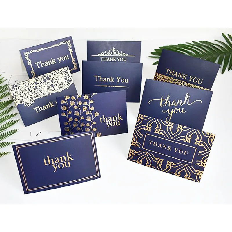 1 упаковка Фиолетовый позолота спасибо набор поздравительных открыток конверт Самодельные открытки для фестиваля пожелания подарки для