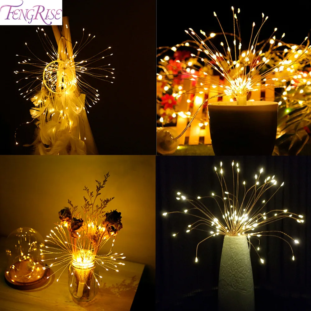 

FENGRISE 150 Led Battery Operated Holiday Lights Decorations Home Wedding Table Decorations Happy BIrthday Party Lights Supplies