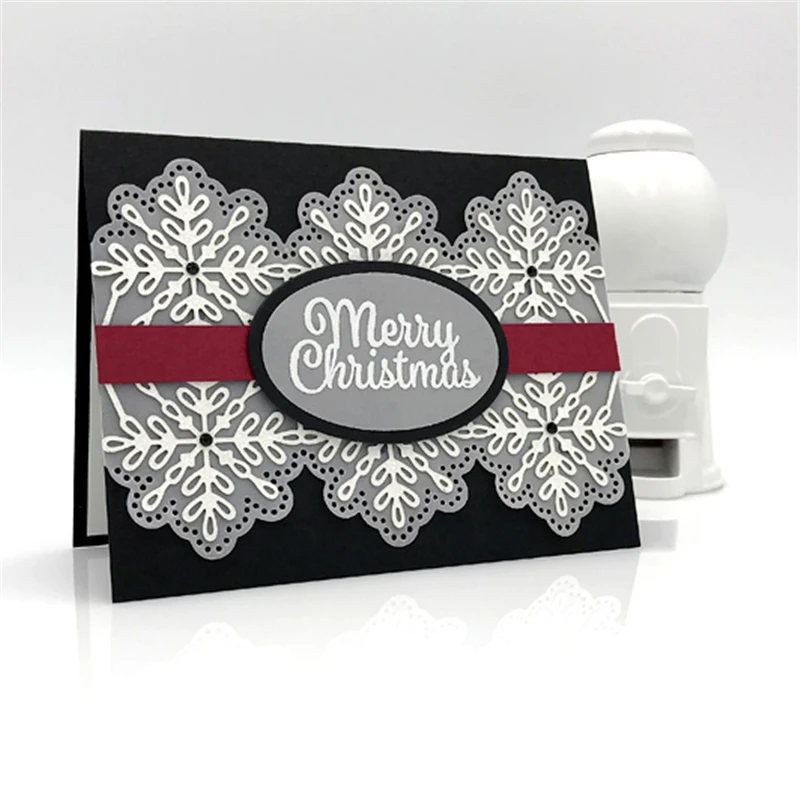 

GJCrafts Christmas Snowflake Frame Metal Cutting Dies for Scrapbooking/photo album Decorative Embossing DIY Paper Cards 2018 New