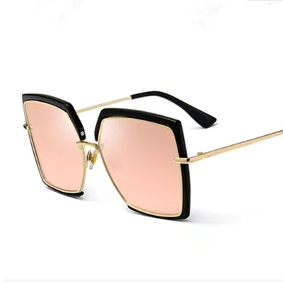 Emosnia квадратный Пилот солнцезащитные очки Modis Oculos De Sol feminino роскошные женские брендовые дизайнерские солнцезащитные очки зеркальные очки UV400 - Цвет линз: C6 Pink
