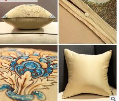 Наволочка с вышивкой цветов "Luxury Floral Embroidered Cushion Cover Decorative Flowers Pillowcase Throw Pillow Sofa Home Decor On". QQ20180921144234