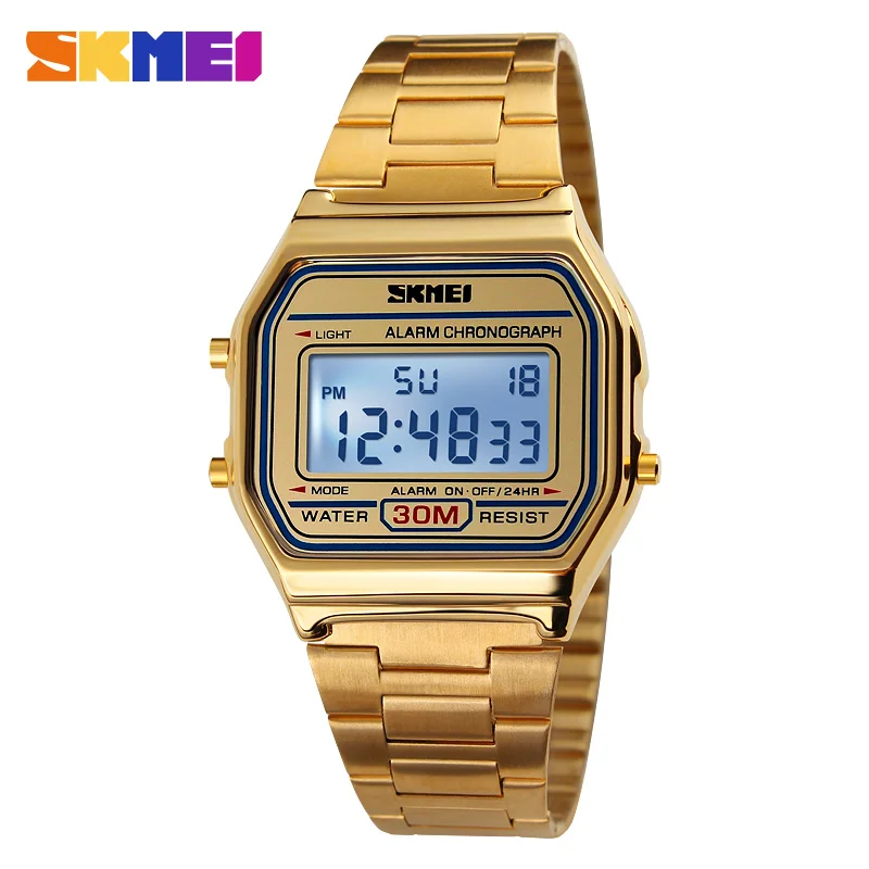mens gold digital watch