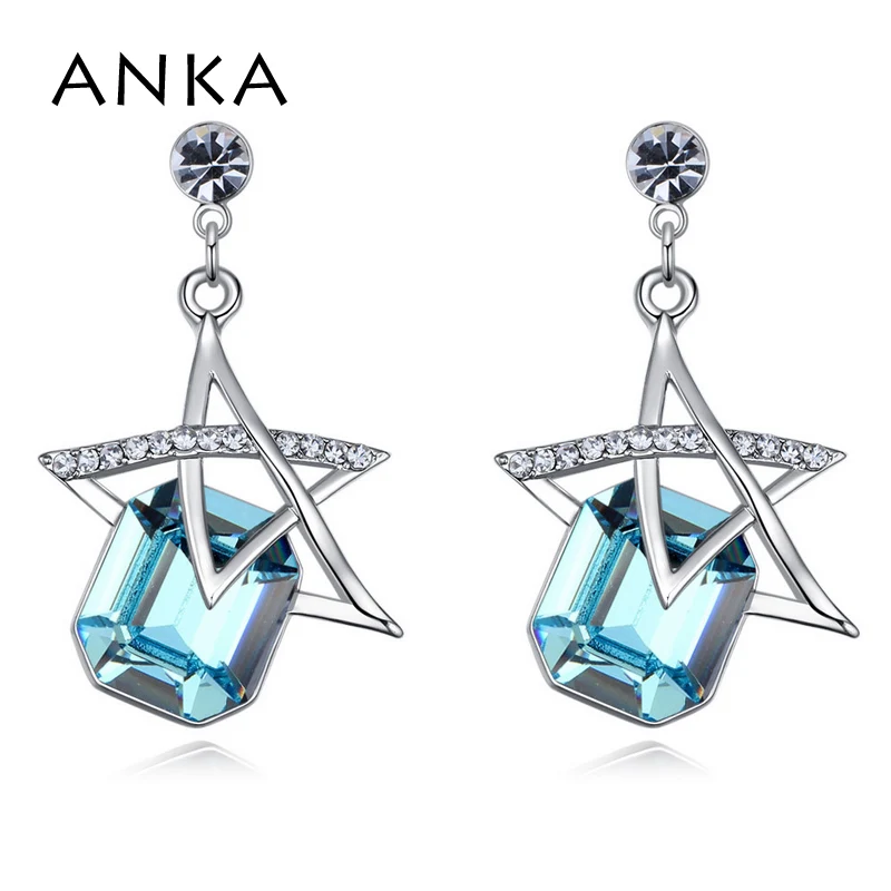 

ANKA simple star shape crystal geometric earrings earrings for women wedding brand jewelry Crystals from Austria #26229