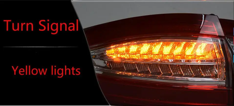 2 шт. внешний автомобильный Стайлинг для Mondeo задние фонари для 2013~ Mondeo задние фонари светодиодный аксессуары для автомобиля Fusion задний фонарь