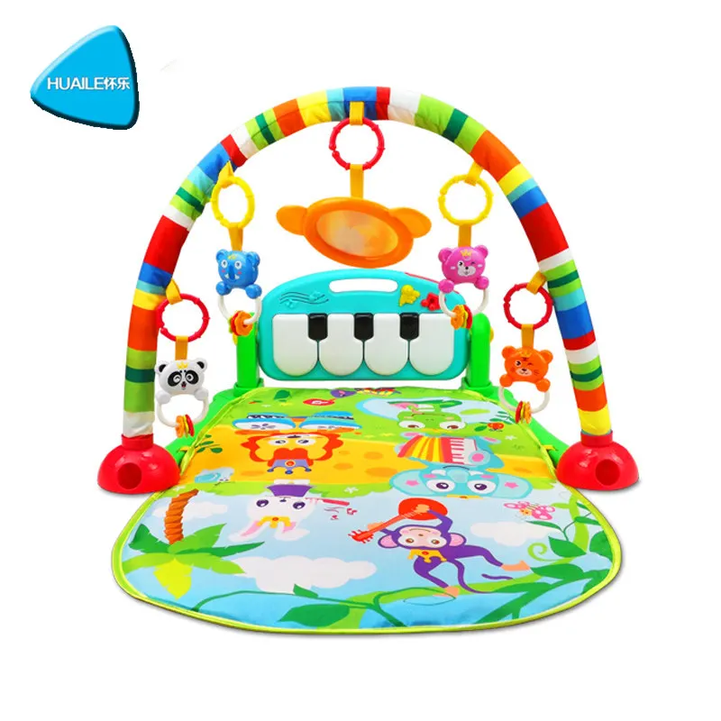 

HUAILE Baby Play Mat 3 in 1 Educational Carpet With Piano Keyboard Musical Projection And Rattle Develop Children Gym