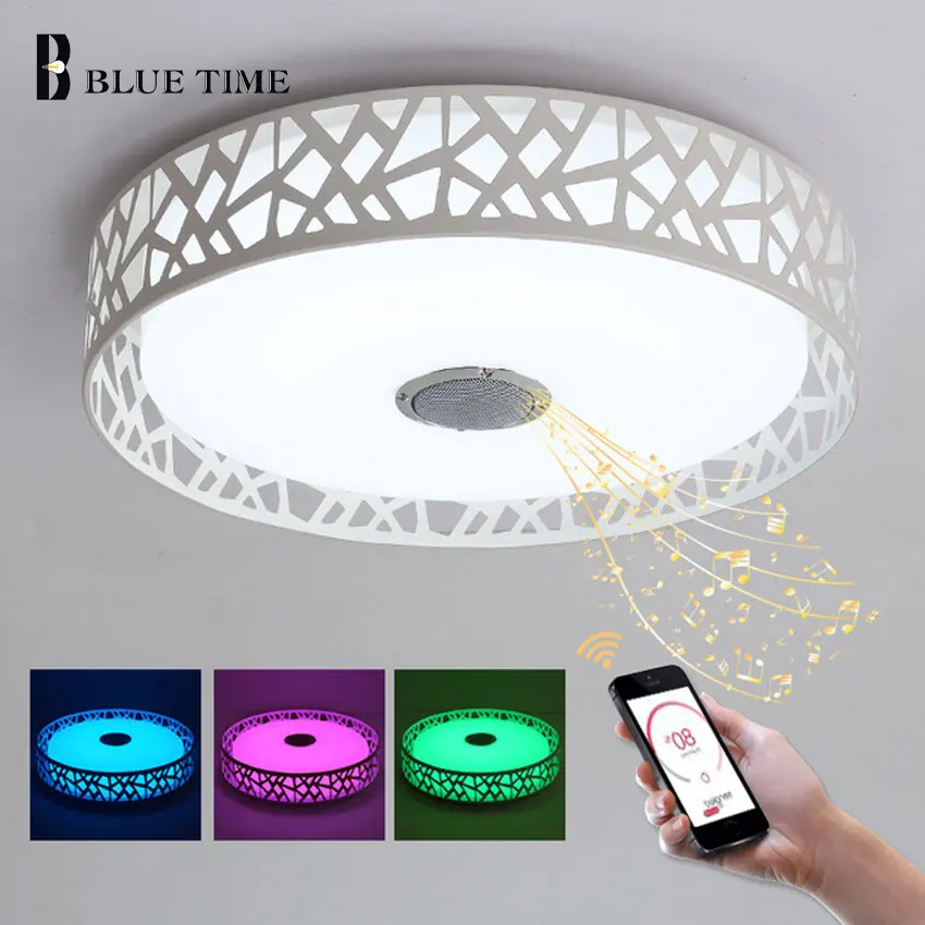 

Creative Simple Modern LED Chandelier Lustre With Bluetooth Control Color Change Acrylic LED Ceiling Chandelier Lighting Fixture