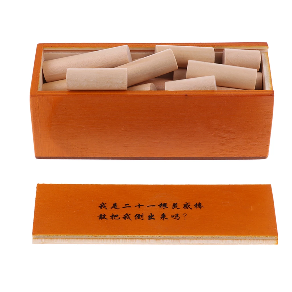 Challenge Yourself ! Disassemble and Assemble It- Classic Wooden Kong Ming Lock Brain Teaser Intelligence Puzzle Game Toy  
