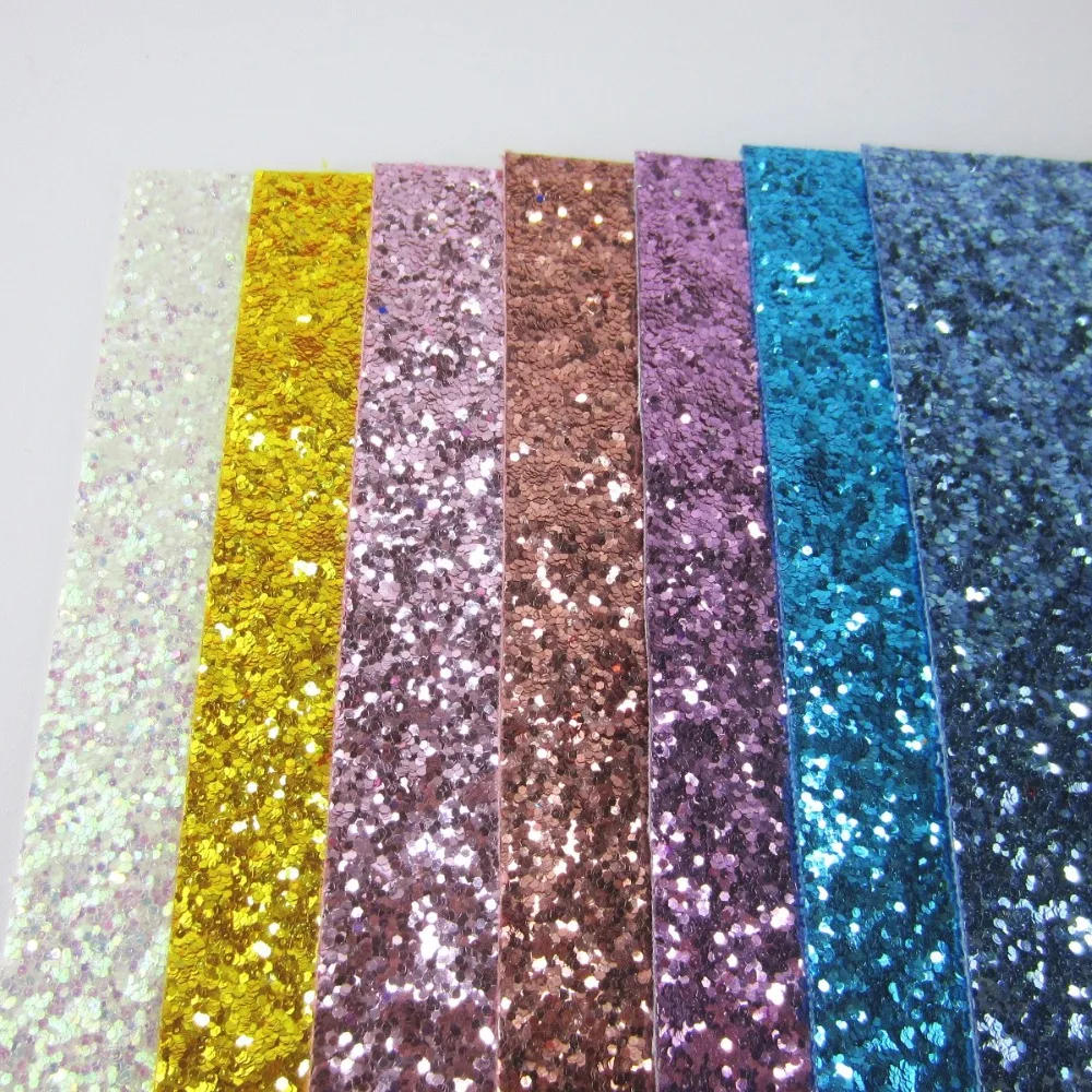 30cm x 134cm Chunky Glitter Fabric Leather Synthetic Faux PU Leatherette leather fabric roll for hair bows craft shoes diy AY027