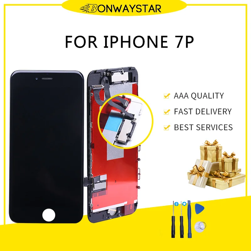AAA качественный ЖК дисплей дигитайзер для iphone 7 Plus A1661 A1784 полный комплект сборка 3D