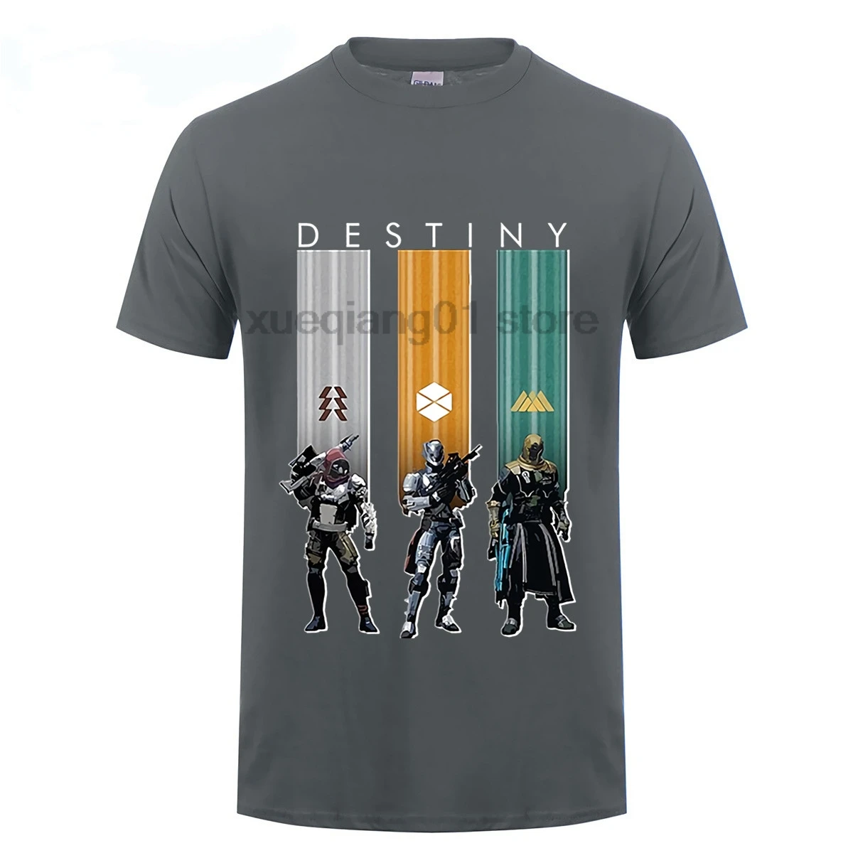 Zomer katoenen футболка режим moonart mannen охотник и колдуна и titan destiny игры Футболка черный/переработка отходов o-hals сжатия