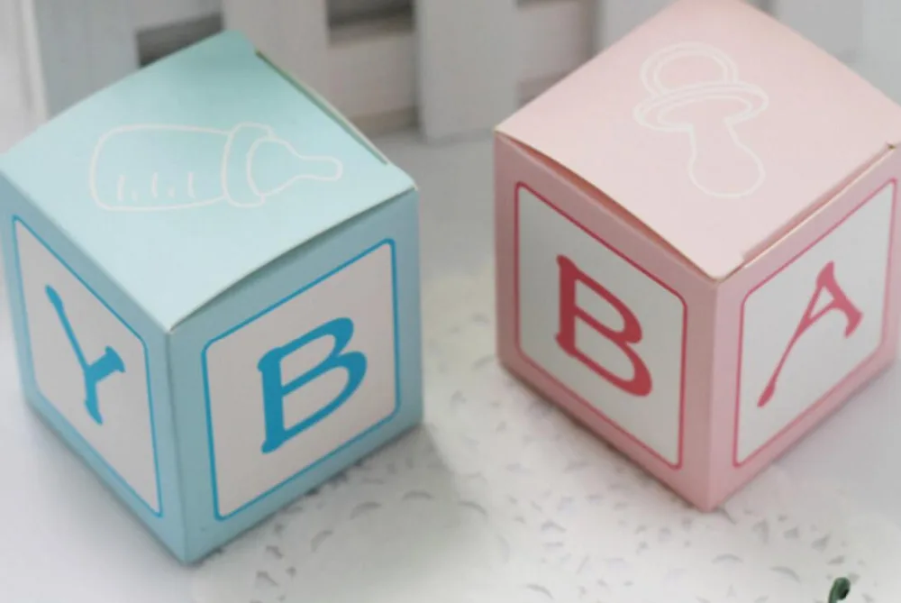 creative A B letters cute lovely feeding-bottle candy bag new marriage charm Shower Favor Boxes Wedding Party Gift hold | Дом и сад