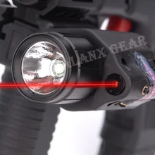 Охотничья военная игра страйкбол Компактный Тактический фонарик и красный с лазером Вивер Пикатинни Крепление